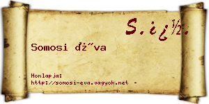 Somosi Éva névjegykártya